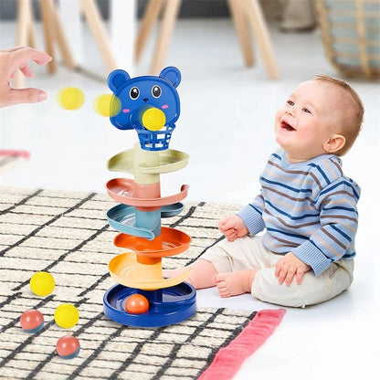 Montessori Baby Toy Rolling Ball Tower - Nooshop