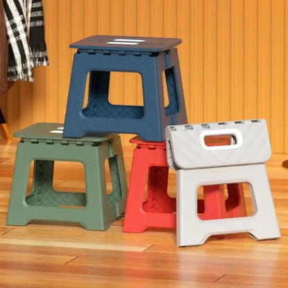 Portable Folding Stool Thickened Plastic Saddle Chair