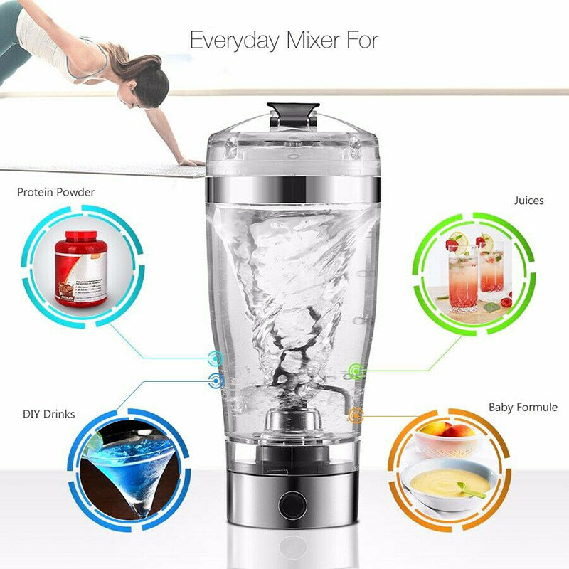 Electric Protein Shake Stirrer – USB Rechargeable Shaker Bottle