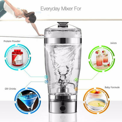 Electric Protein Shake Stirrer – USB Rechargeable Shaker Bottle