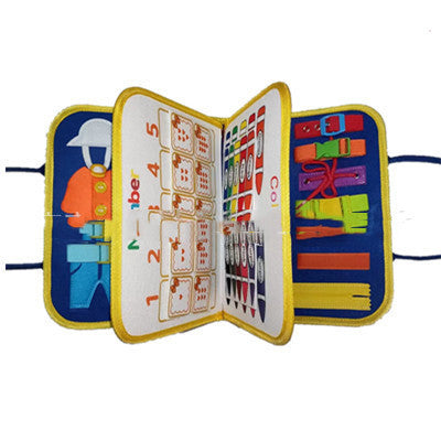 Children's Busy Board for Dressing and Buttoning - Baby Early Education Toy