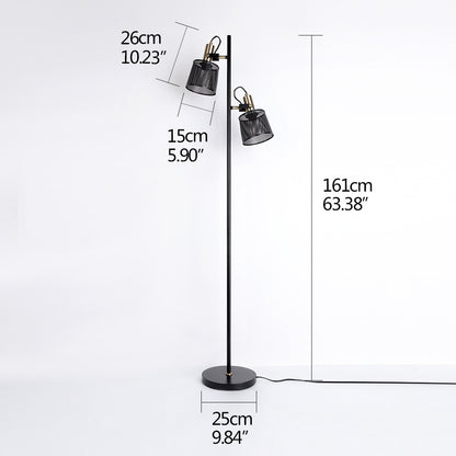 Industrial-Style Black Floor Atmosphere Lamp