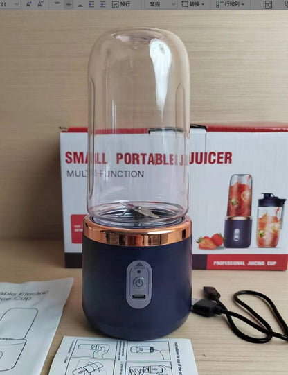 6-Blade Portable Blender - Mini USB Juicer for Smoothies & Shakes