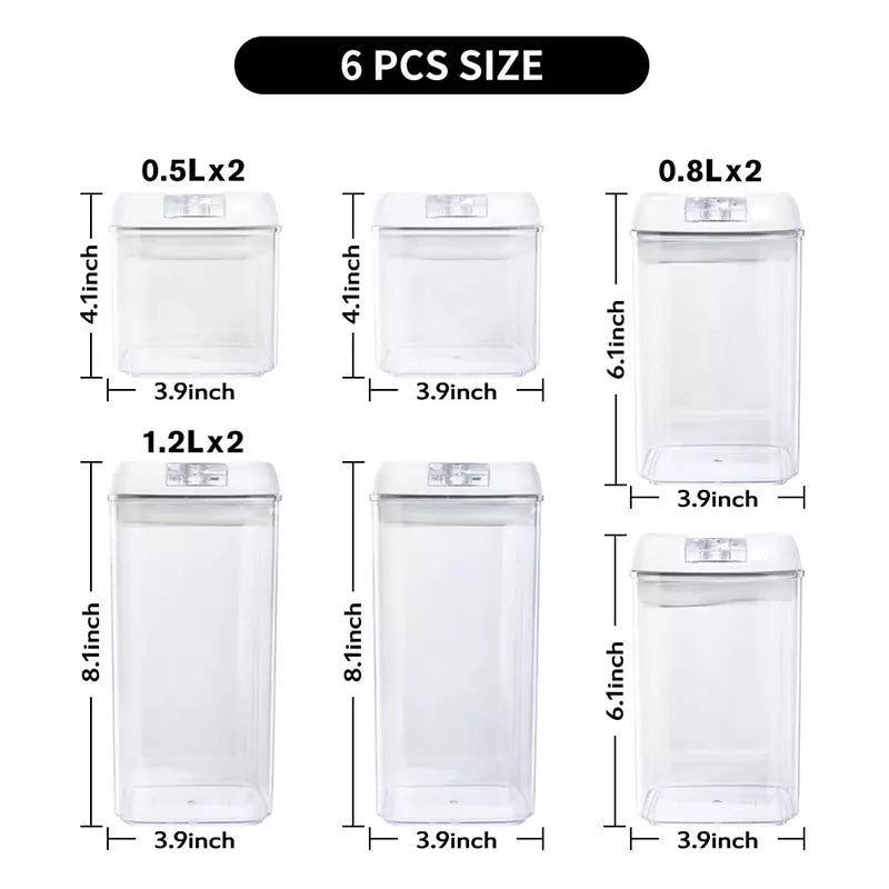 6-Piece Easy Lock Food Storage Container Set