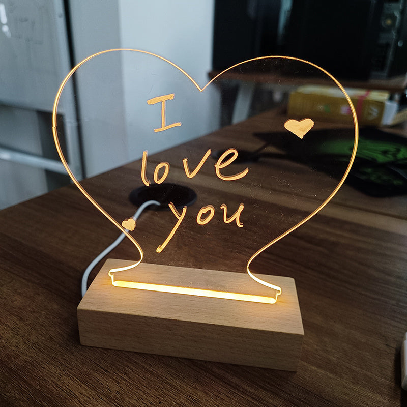 Creative LED Night Light with Note Board