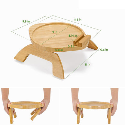 Portable Bamboo Sofa Tray
