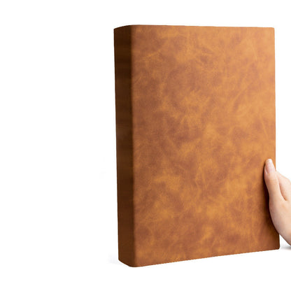 Thickened Leather Notebook - Soft Cover Blank Notepad for Writing & Sketching