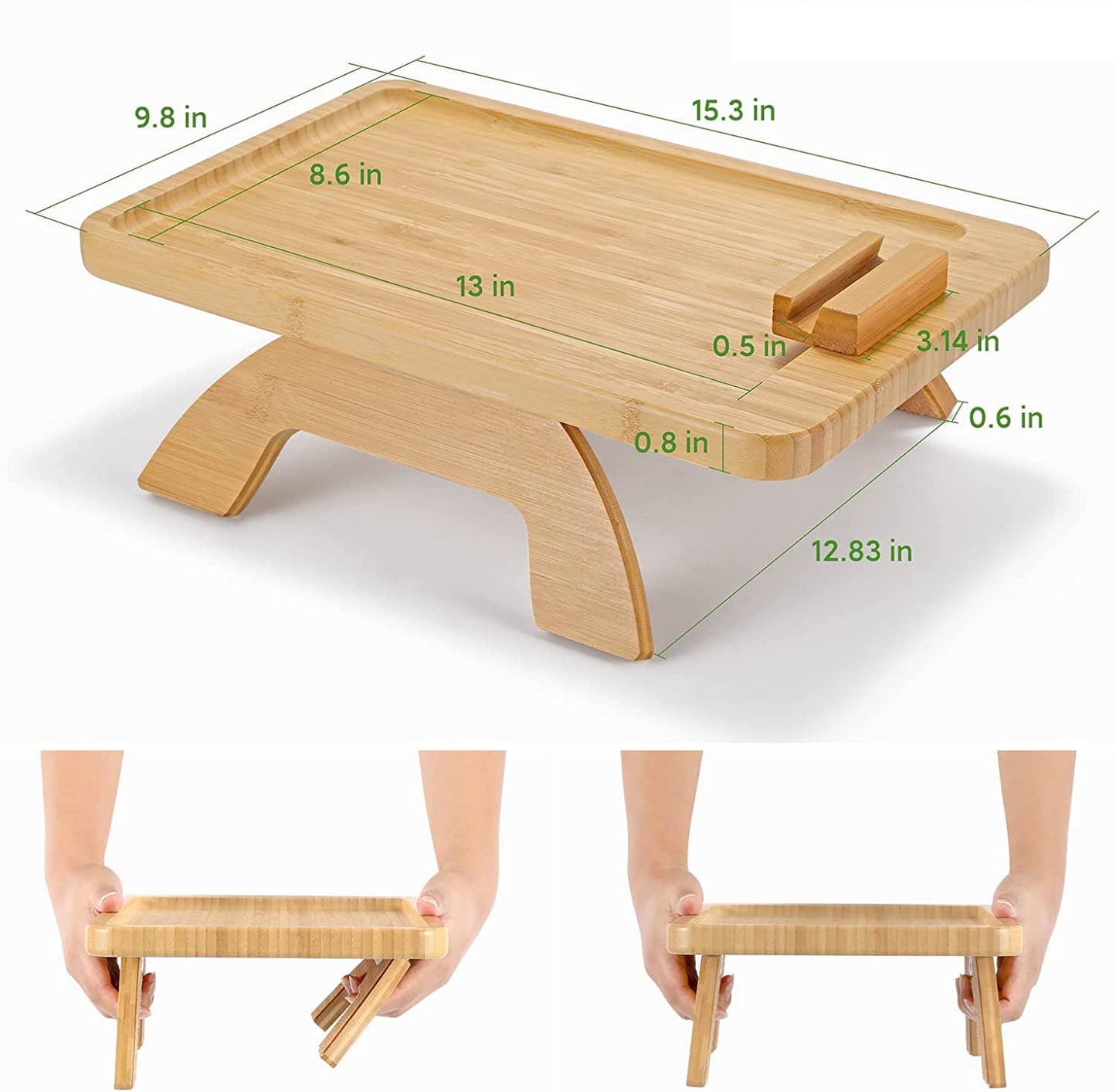 Portable Bamboo Sofa Tray