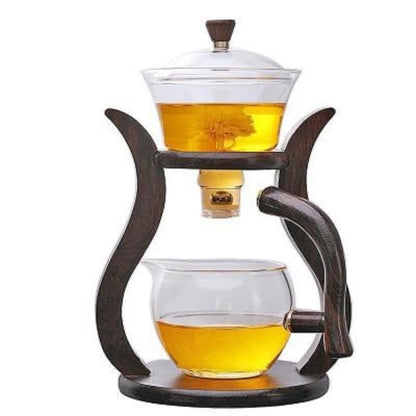 ortable Glass Kung Fu Tea Set – Magnetic Brewing Cup