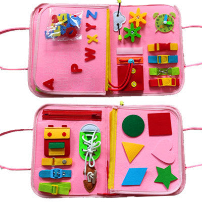 Children's Busy Board for Dressing and Buttoning - Baby Early Education Toy