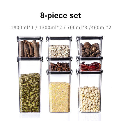 8-Piece BPA-Free Airtight Plastic Grain Containers